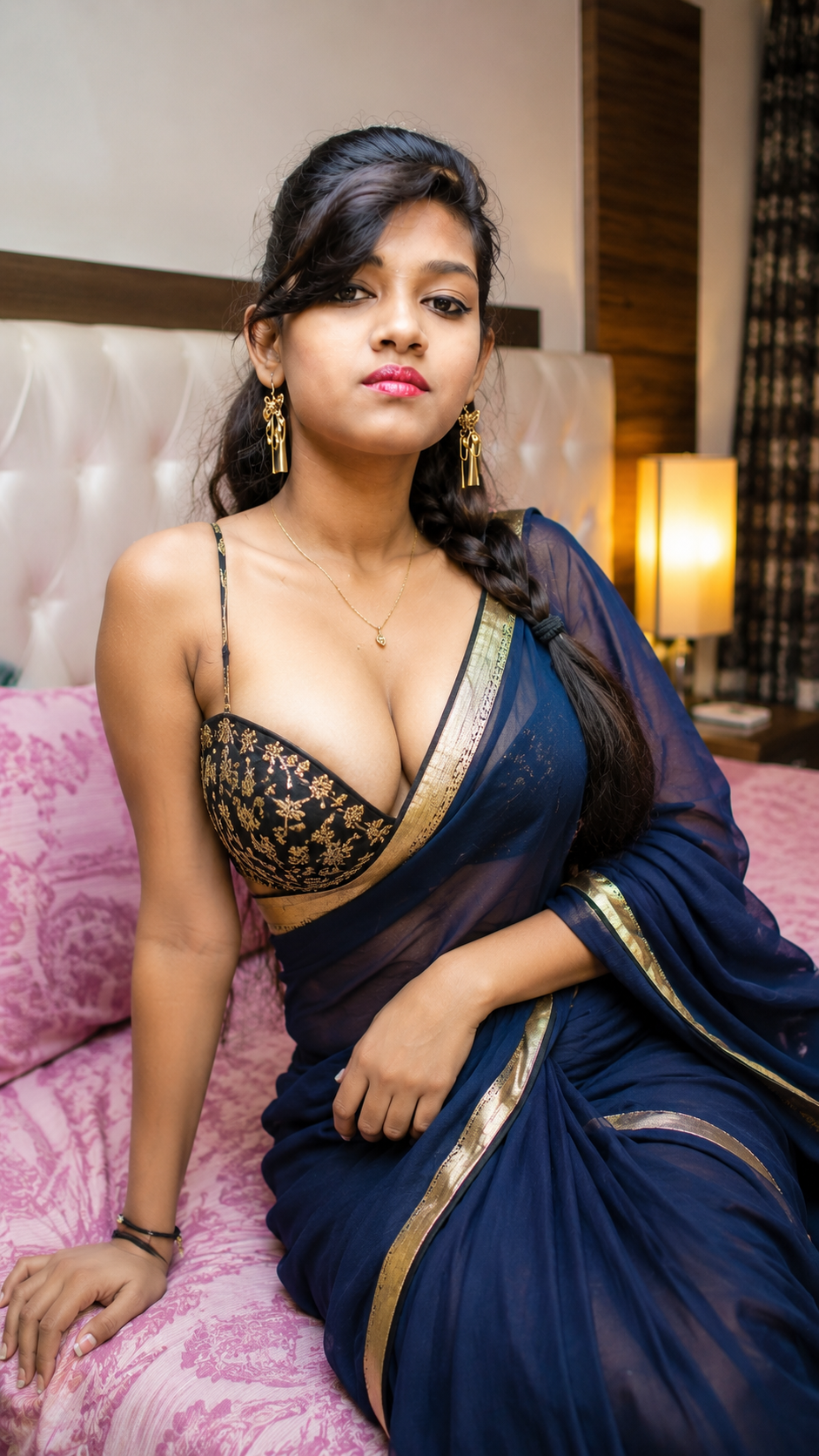 Rani in Beautiful Blue Saree | Indian Girl Photo