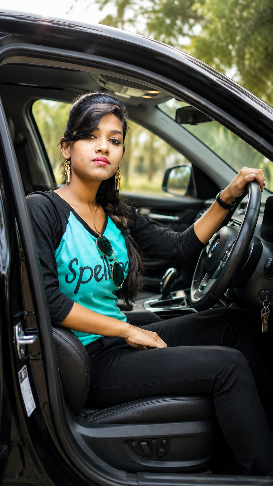 Rani Stylish Girl Driving a Car