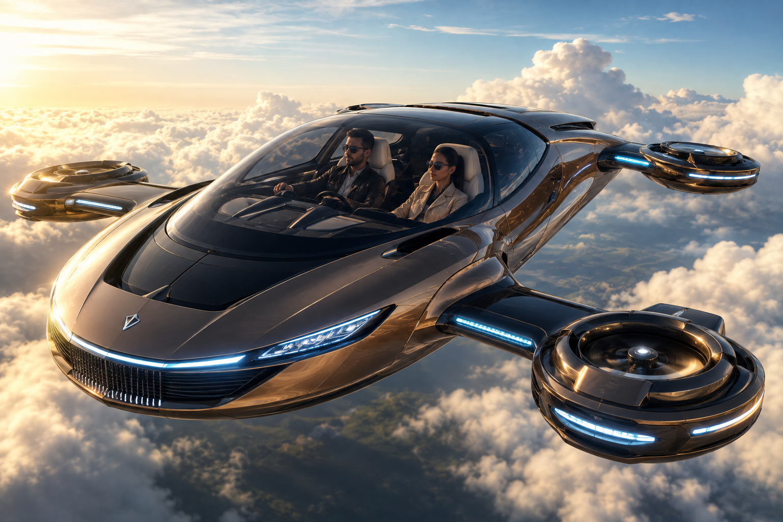 Futuristic Luxury Flying Car 🚗🚀
